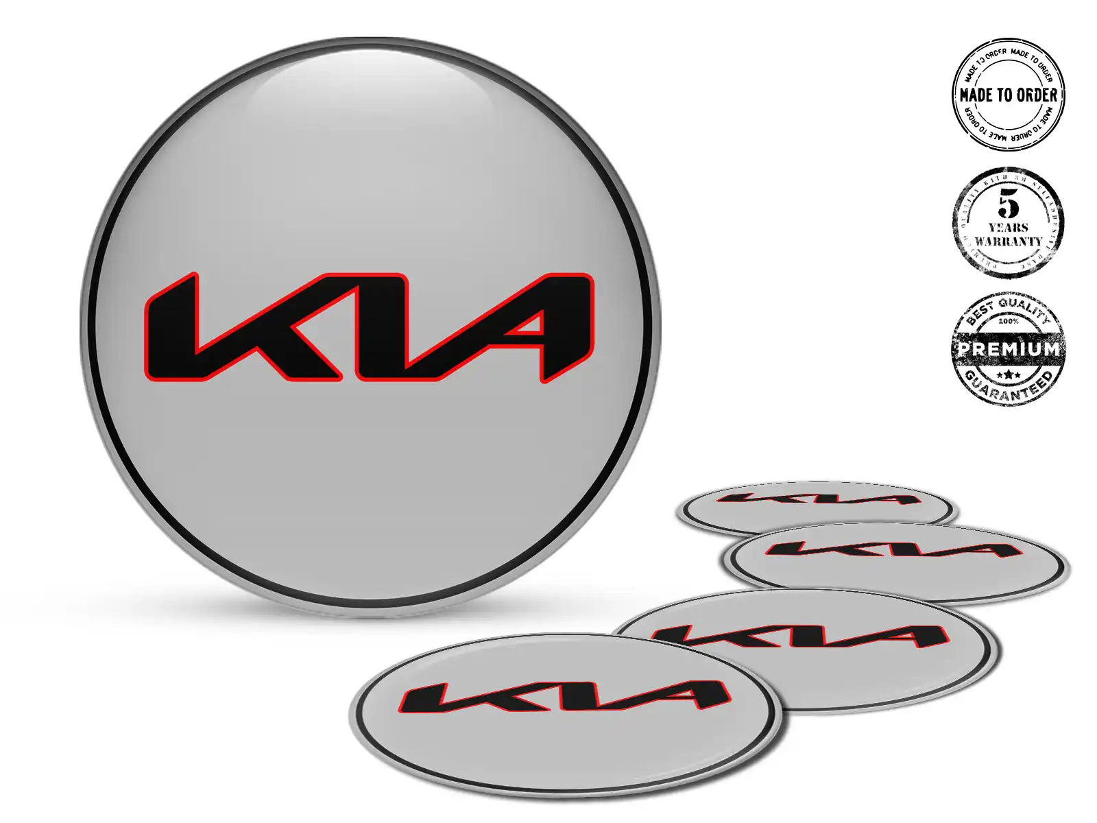 KIA Décalque Roue Bombée Édition Premium